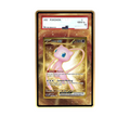 151 Mew UR card shown in a KAMI KAMI single graded card case with UV-printed original art