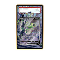 Celebi V card shown in a KAMI KAMI single graded card case with UV-printed original art