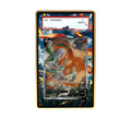 Charizard SR card shown in a KAMI KAMI single graded card case with UV-printed original art