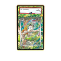Climb Trees Meowth card shown in a KAMI KAMI single graded card case with UV-printed original art