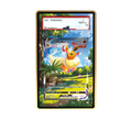 Flareon VMAX card shown in a KAMI KAMI single graded card case with UV-printed original art