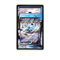 Glaceon V card shown in a KAMI KAMI single graded card case with UV-printed original art