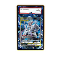 Headache Mewtwo card shown in a KAMI KAMI single graded card case with UV-printed original art