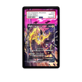 Jolteon V card shown in a KAMI KAMI single graded card case with UV-printed original art