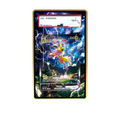 Jolteon VMAX card shown in a KAMI KAMI single graded card case with UV-printed original art