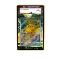 Lotus Pikachu card shown in a KAMI KAMI single graded card case with UV-printed original art