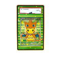 Pikachu Charizard Y card shown in a KAMI KAMI single graded card case with UV-printed original art