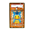Pikachu Gyarados card shown in a KAMI KAMI single graded card case with UV-printed original art