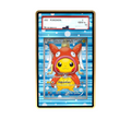 Pikachu Magikarp card shown in a KAMI KAMI single graded card case with UV-printed original art